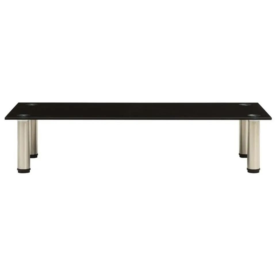 vidaXL - Tv-meubel - Zwart - Glas - 80 x 35 x 17 cm