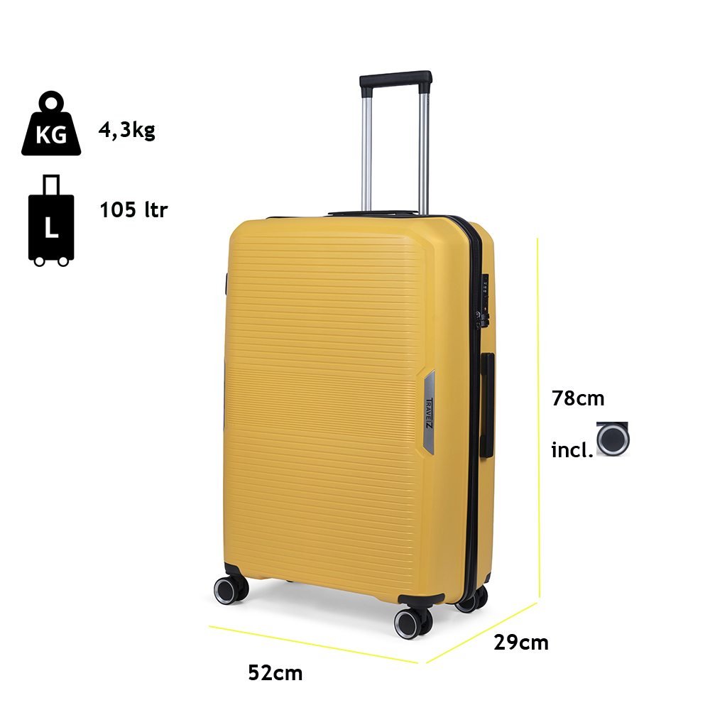TravelZ Swinger 2-delige kofferset - Yellow