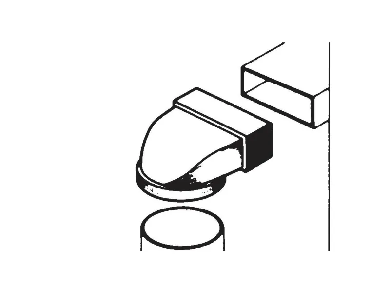 Wallair 20200114 Fladkanals-ventilationssystem 100 Afbøjningsstykke
