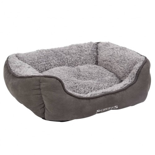 Cama cinza para animais de estimação