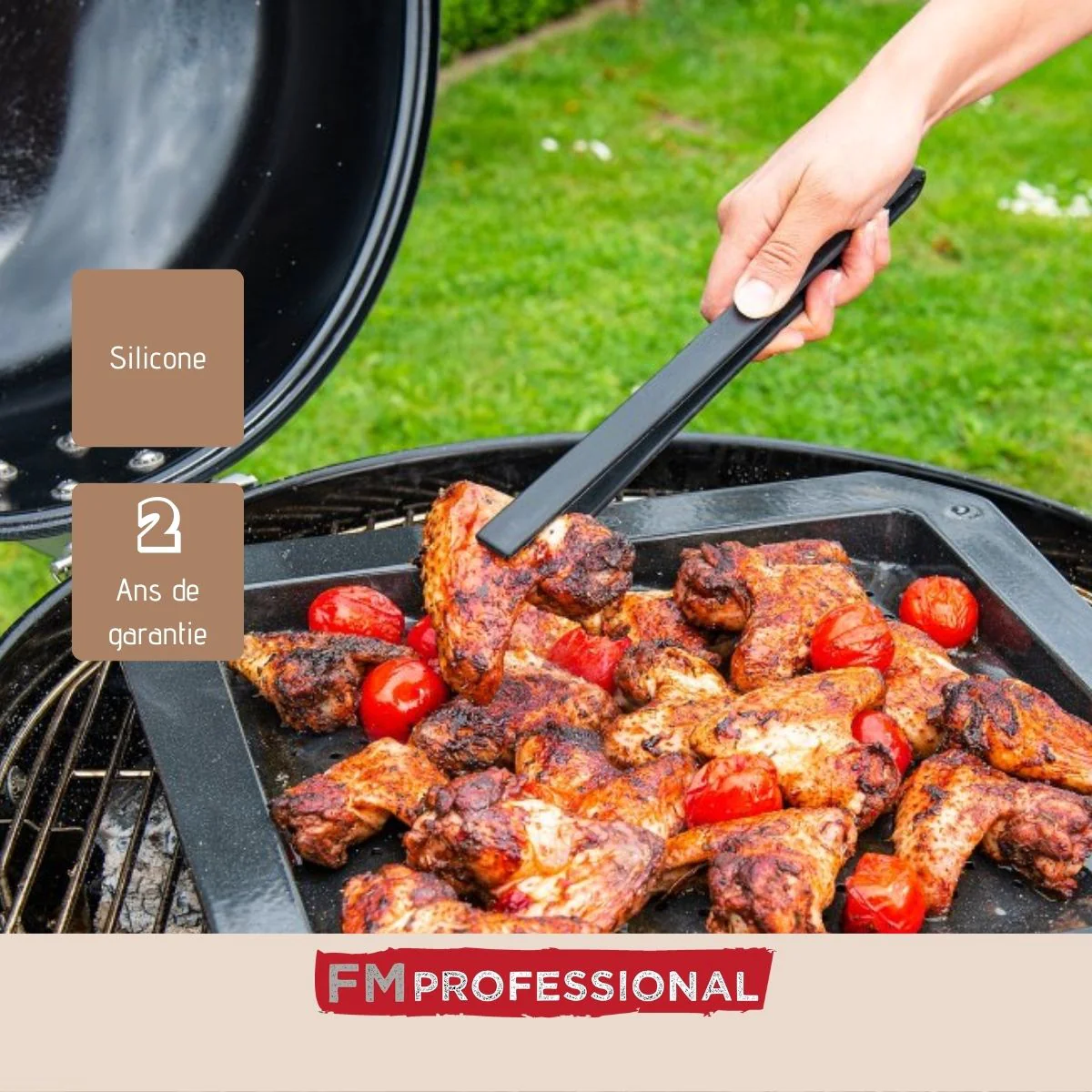 Pince à barbecue silicone 29 cm l Barbecue FM Professional