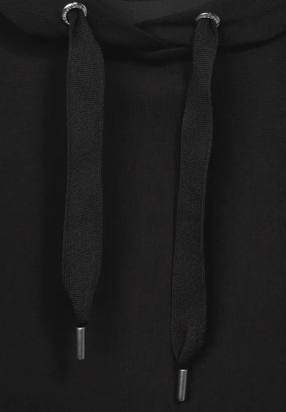 Shirt im Hoodie Style - Black