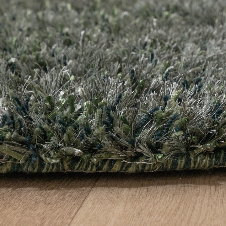 Rond shaggy vloerkleed - Grace Groen | Vol vloerkleed!