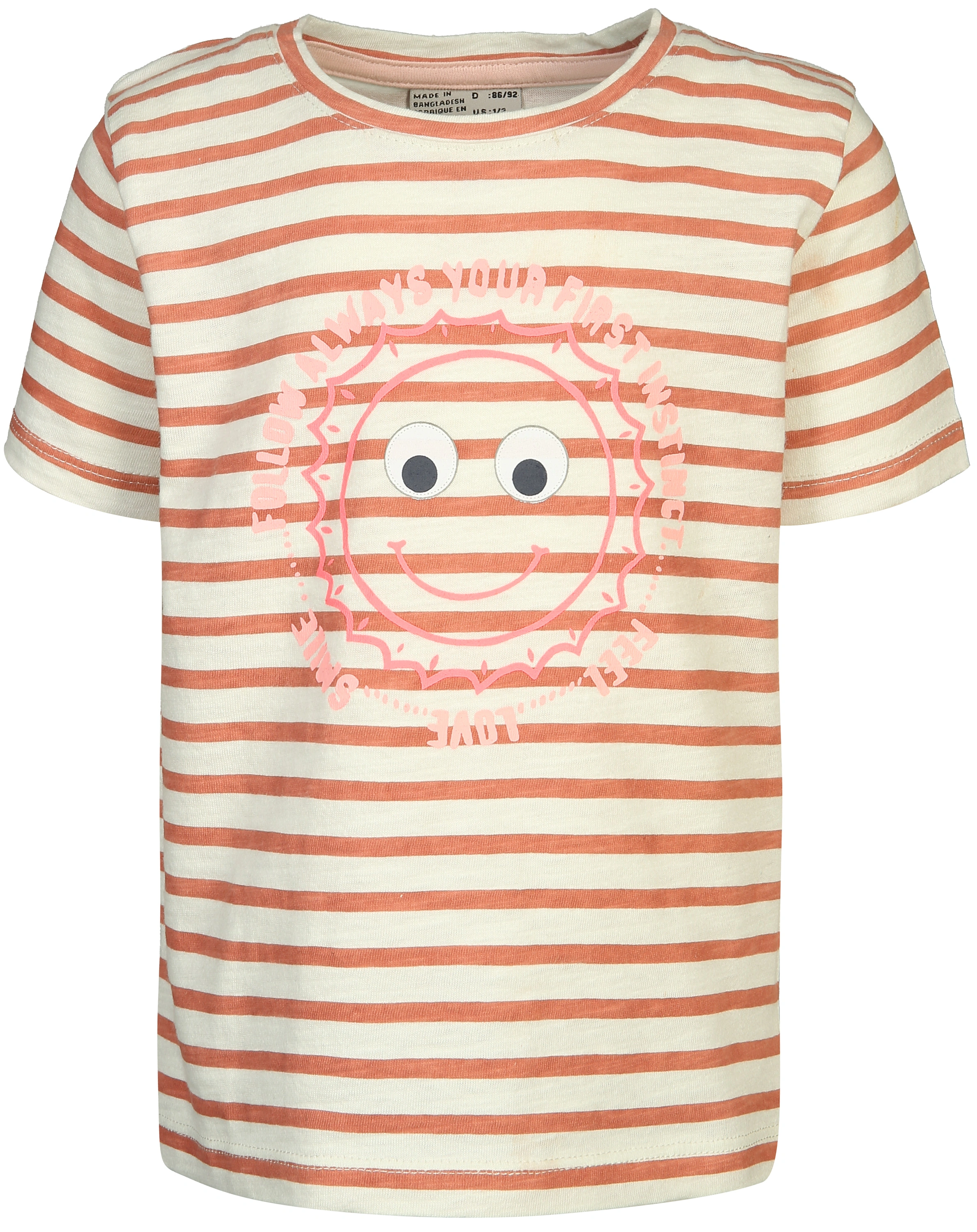 T-Shirt HAPPY SUN gestreift in rosenholz