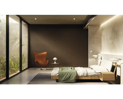 Fjordwall akoestisch paneel LUX notenhout 2400 x 600 x 20 mm