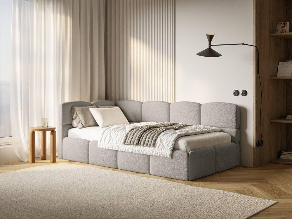 NADUVI Collection Jeugdbed incl matras Chloe links bouclé 90x200 met