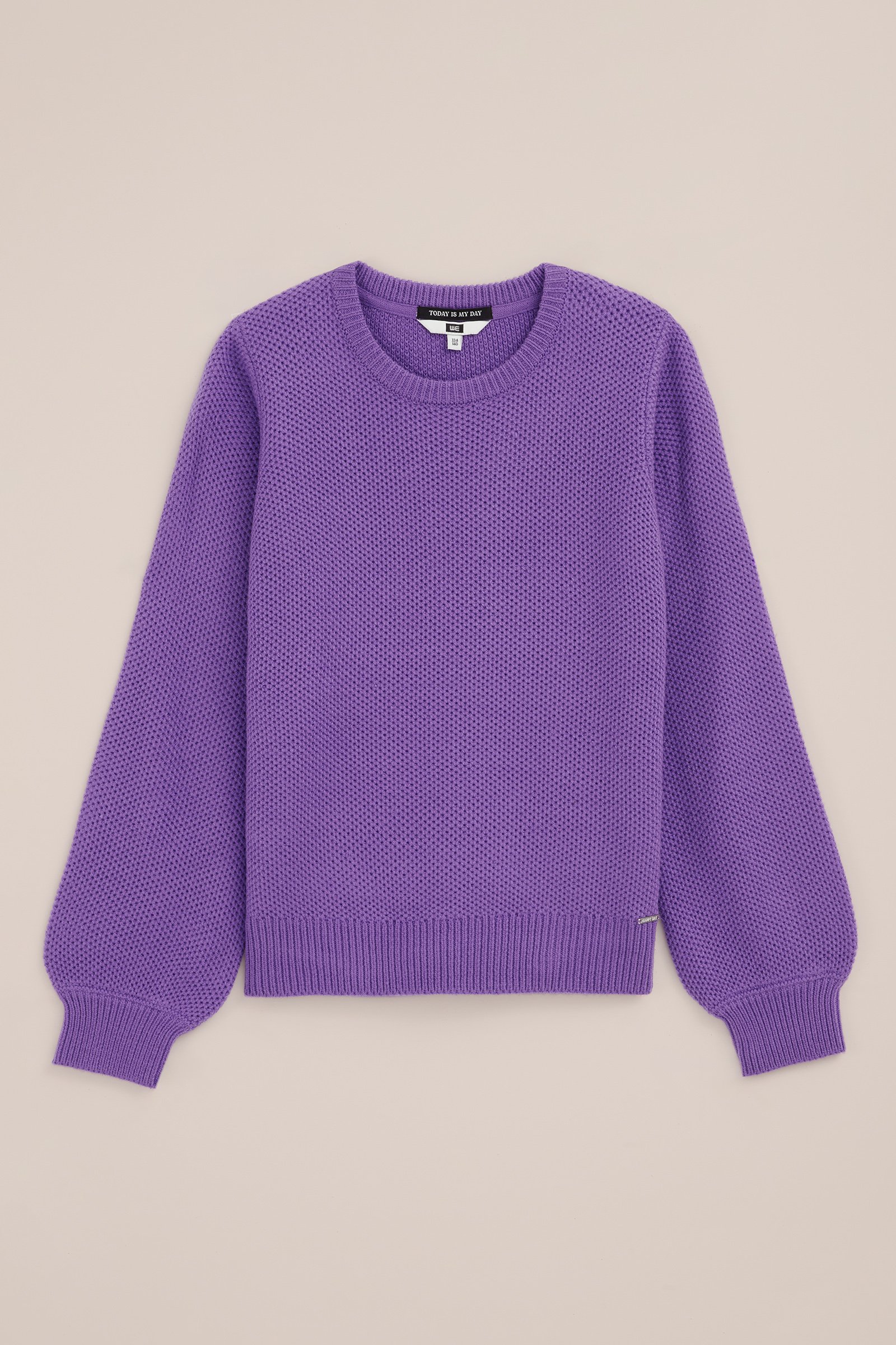 Meisjes gebreide trui WE Fashion Paars