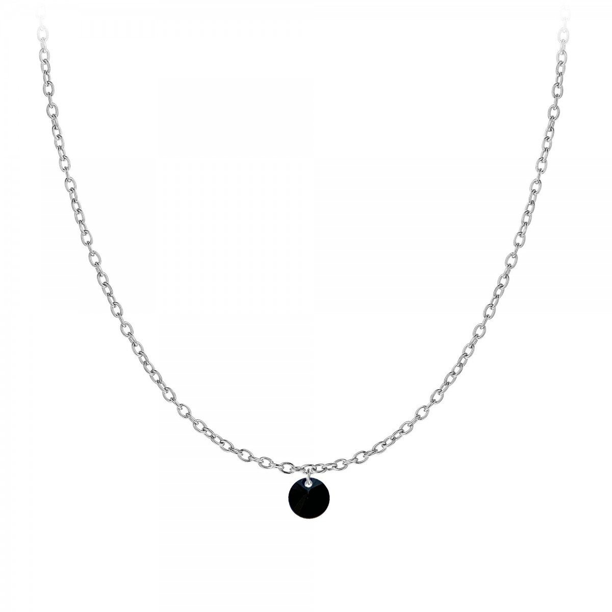 Chaine maille forçat et cristal SC Crystal