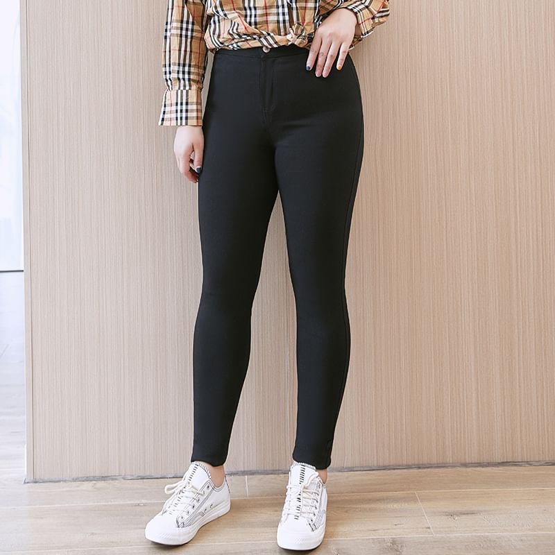 uliaque - Plus Size Mid Waist Skinny Jeans
