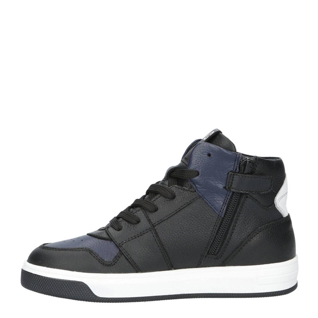 Red Code leren sneakers donkerblauw