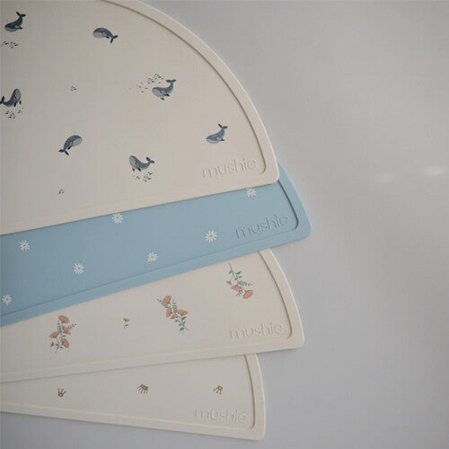 Mushie placemat whales