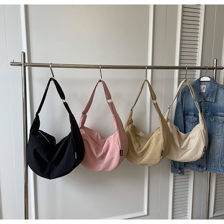 HOVERUP - Effen nylon crossbodytas