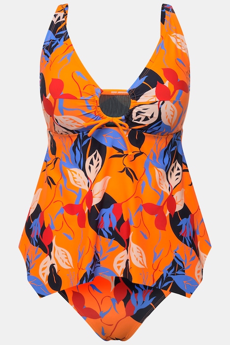 Tankini, Blätter, Softcups, Träger verstellbar, recycelt