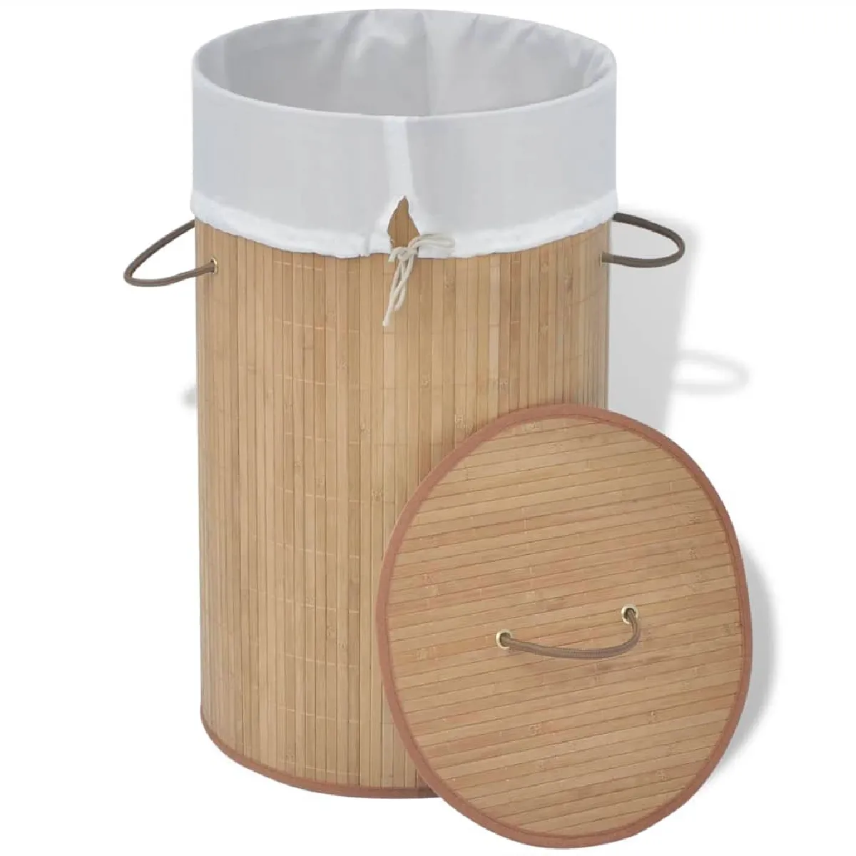 vidaXL Panier à linge Bambou naturel