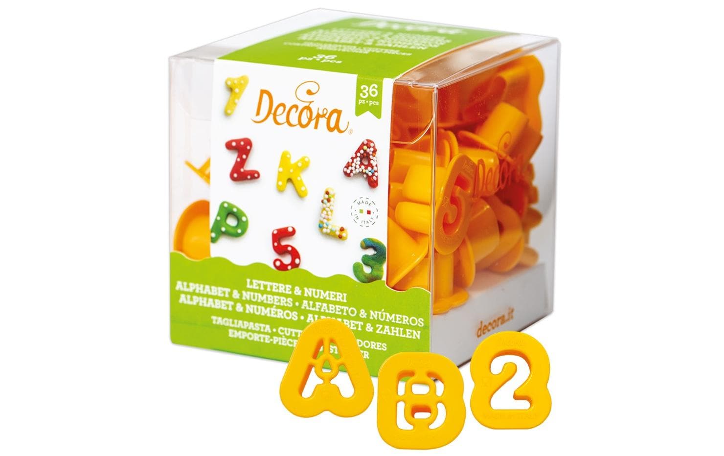 Guetzli-Ausstecher-Set 36 Stück, Alphabet und ZahlenAusstecher in Buchstaben- und Zahlenform