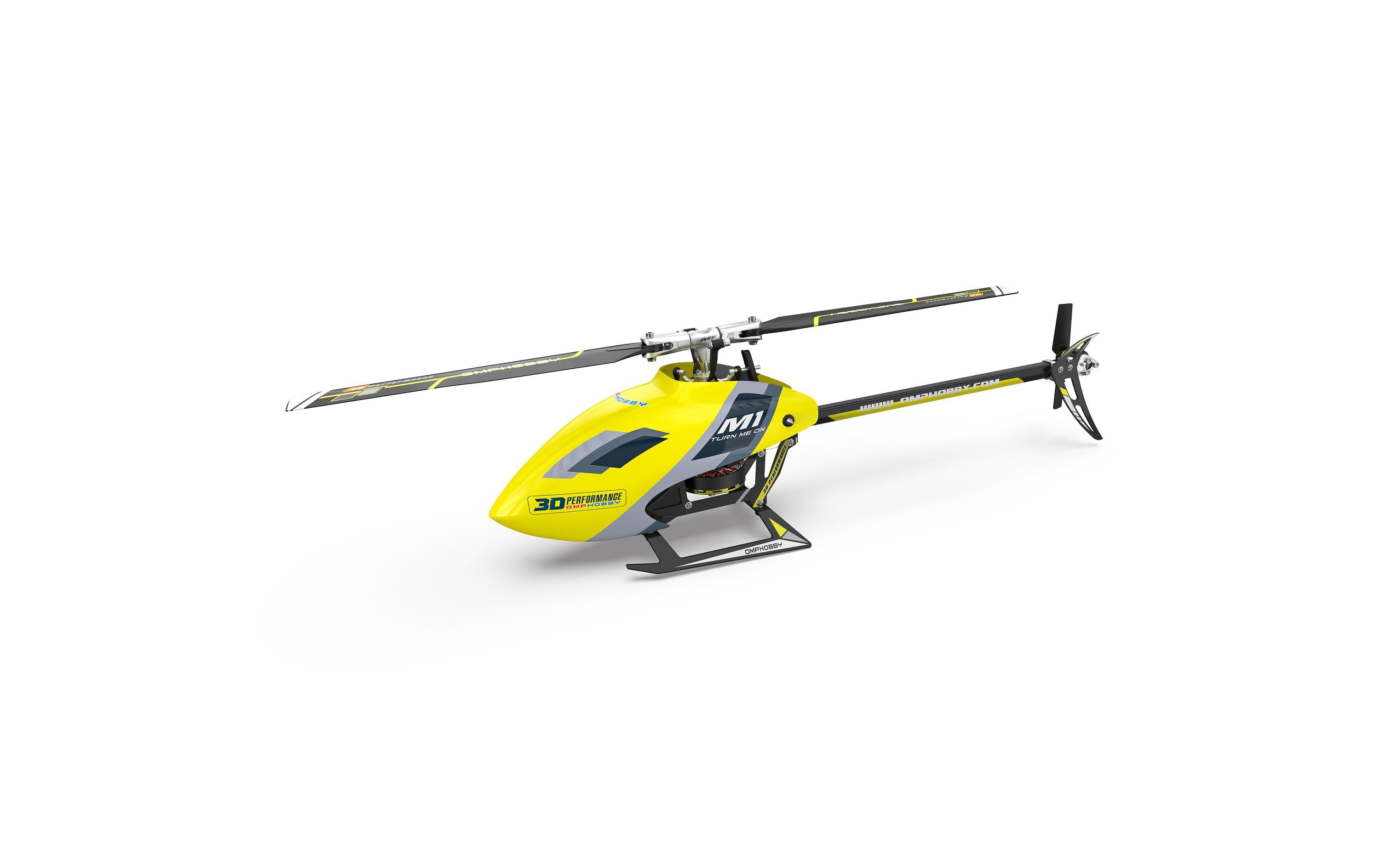 Helikopter M1 EVO Flybarless, 3D, Gelb BNF<br>OMP M1 Evo – Vollwertiger 3D Heli im Mini Format mit nur 290 mm Rotordurchmesser