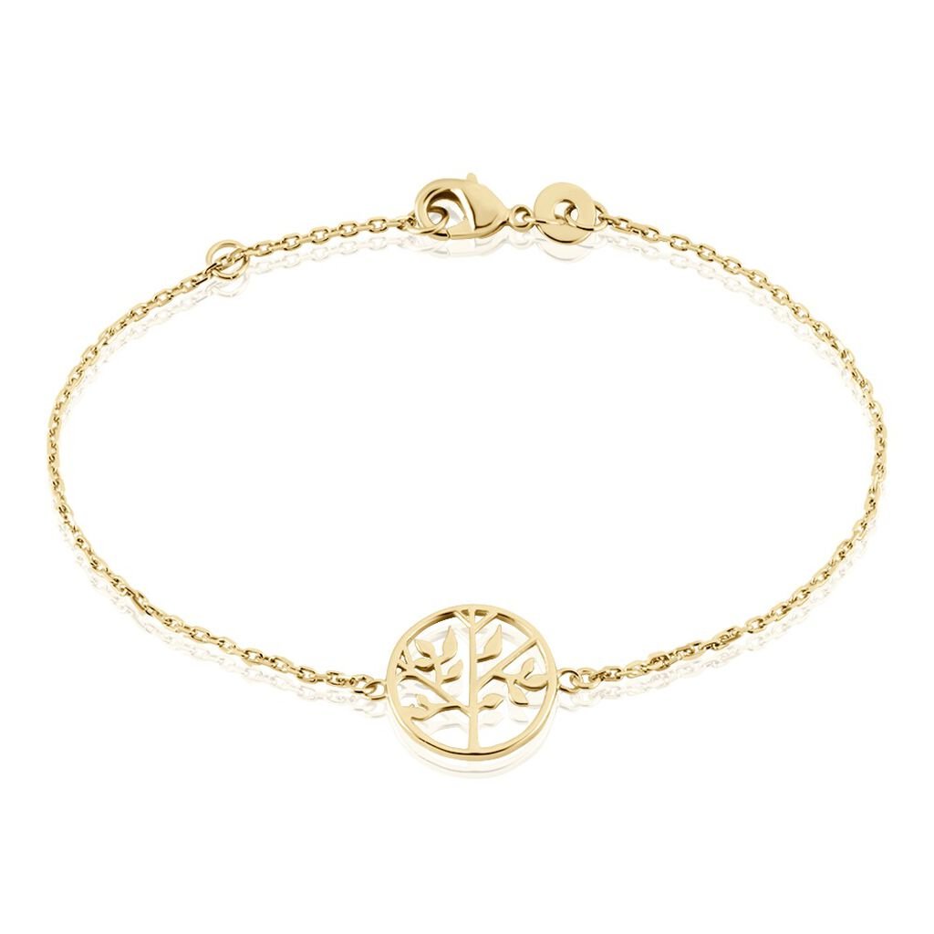Bracelet Plaque Or Jaune Galvina