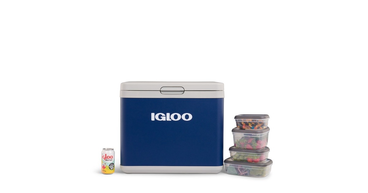 IglooIH45 AC/DC hybride koelbox  (Donkerblauw/wit, 43 liter)