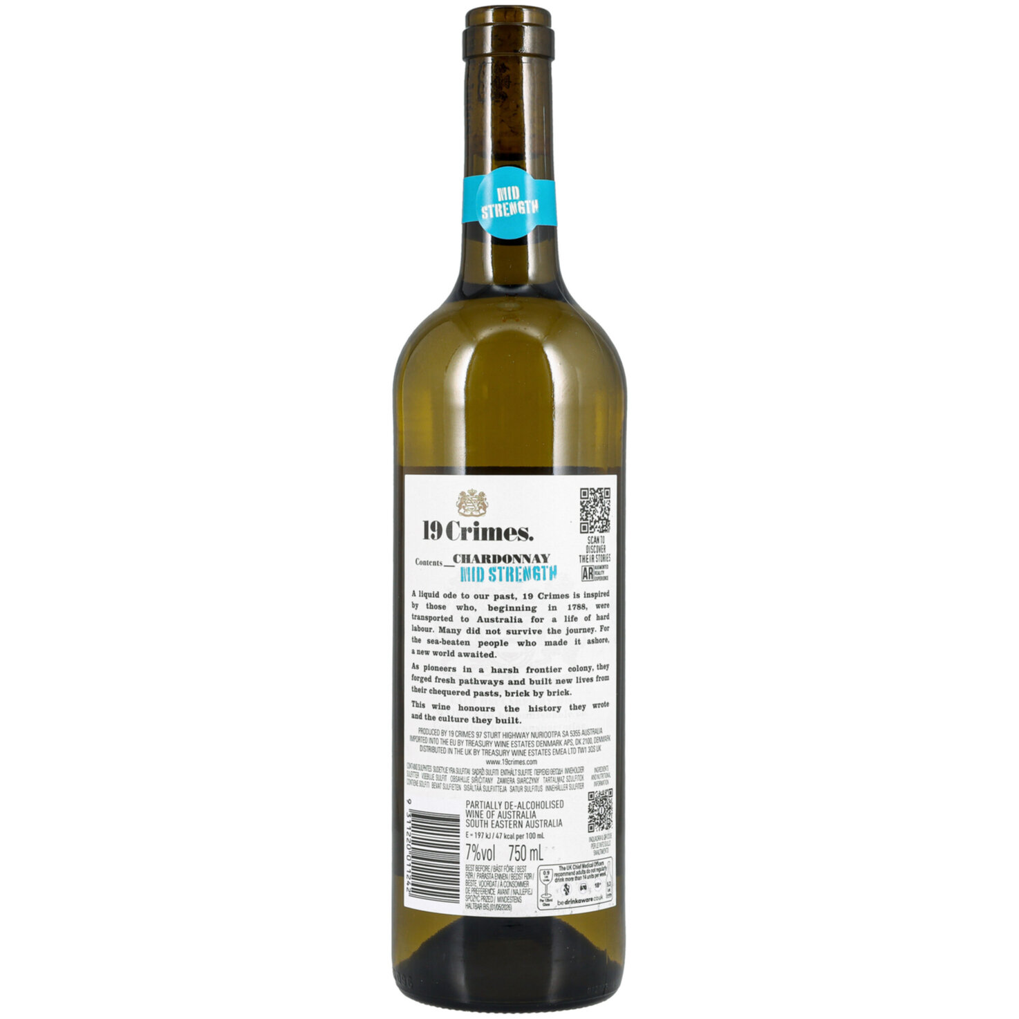 19 Crimes Mid-Strength Chardonnay -75cl
