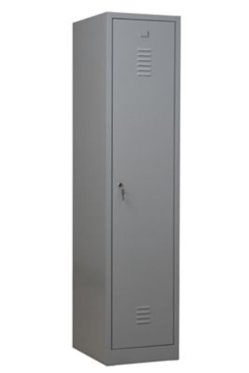 PROREGAL Garderobekast Camel 1 Compartiment HxBxD 180 x 41 x 50 cm Cilinderslot Grijs
