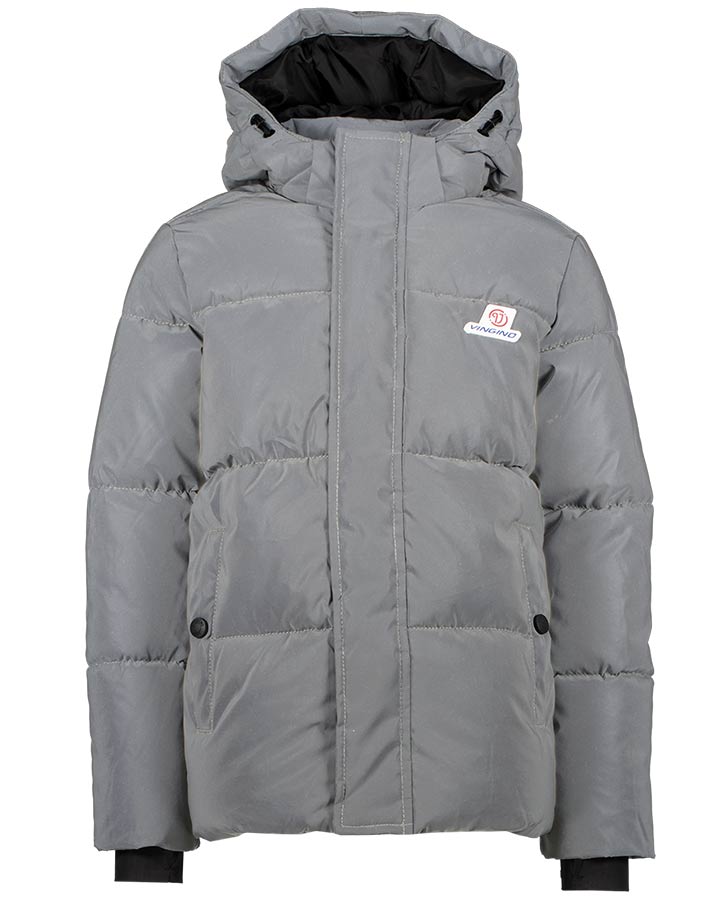 Steppjacke TAFIRO – REFLECTIVE mit Kapuze in grau