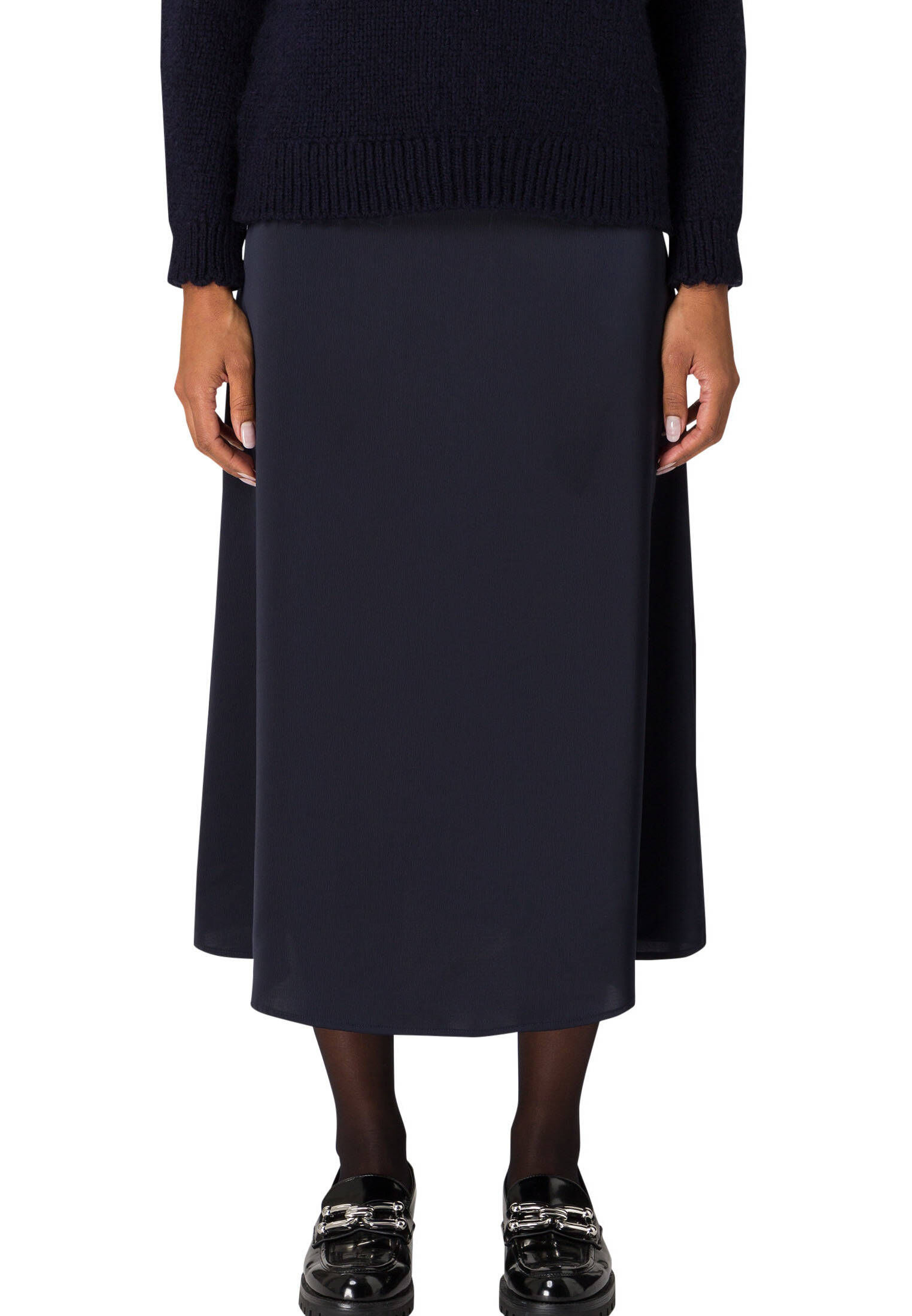 zero| Damen Midirock Satin