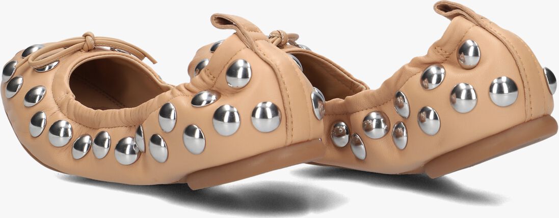beige hogan ballerina's h684 ballerina borchie