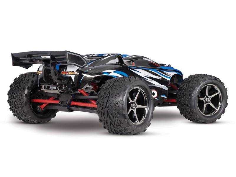 Traxxas Truggy E-Revo Brushed Blau, RTR, 1:16 4x4 Offroad Modell im Massstab 1:16