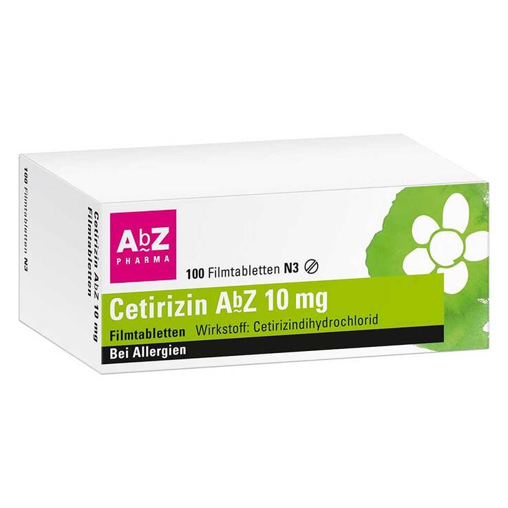 Cetirizin AbZ 10 mg Filmtabletten, 100 St