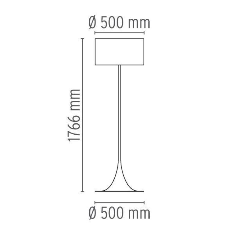 Flos Spun Light F vloerlamp zwart