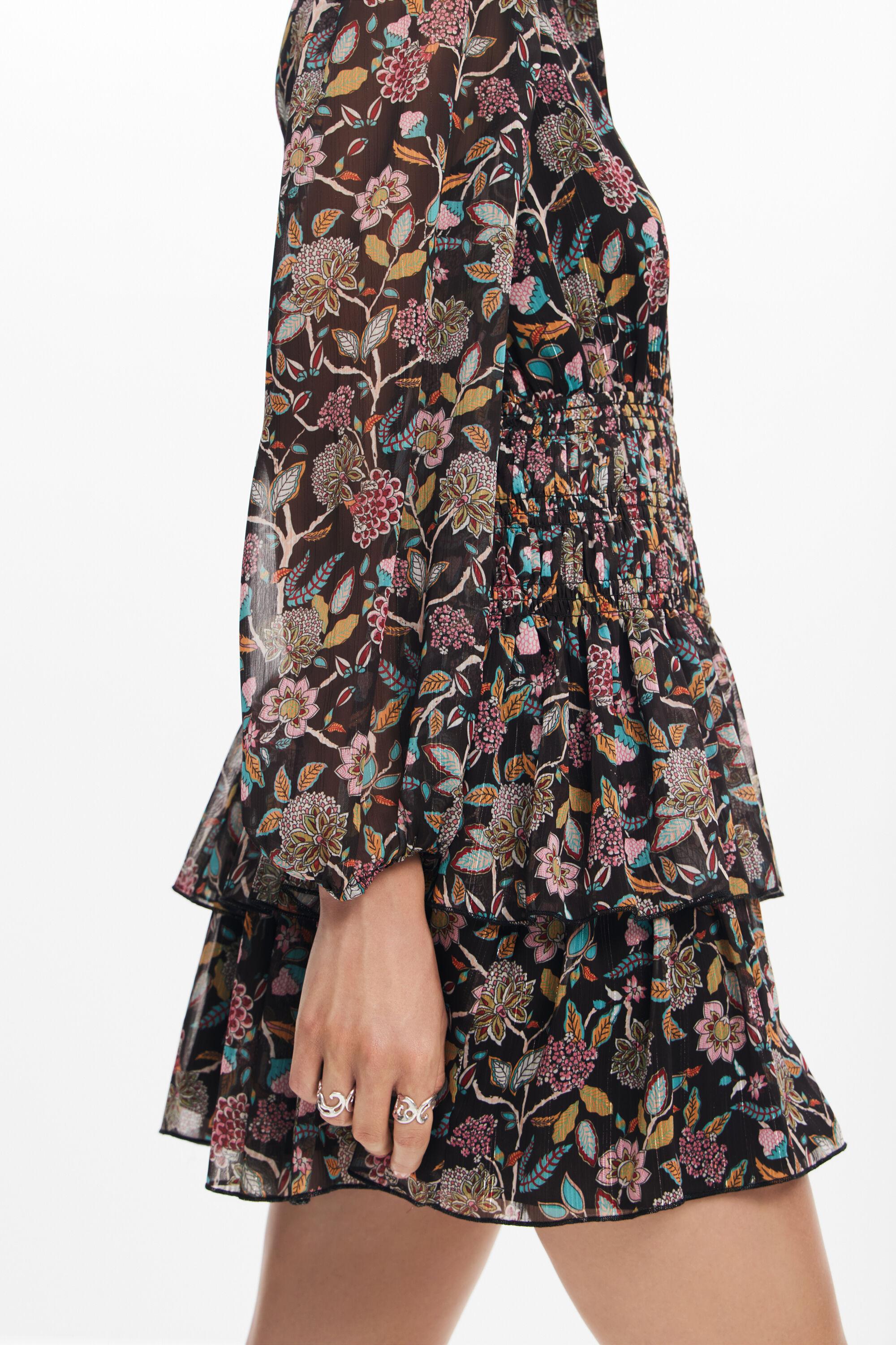 Vestido curto floral