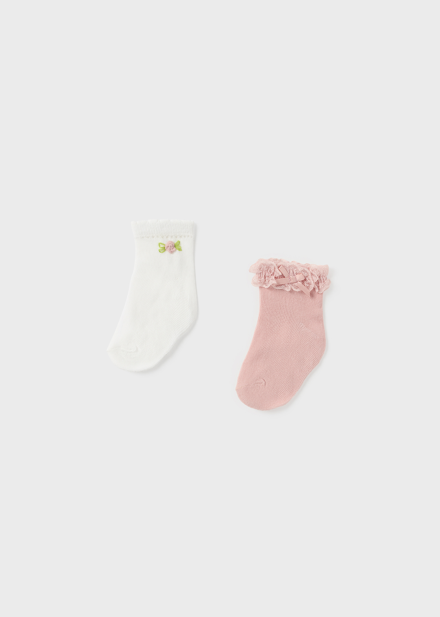 Pacote com 2 pares de meias sociais de algodão orgânico para bebê