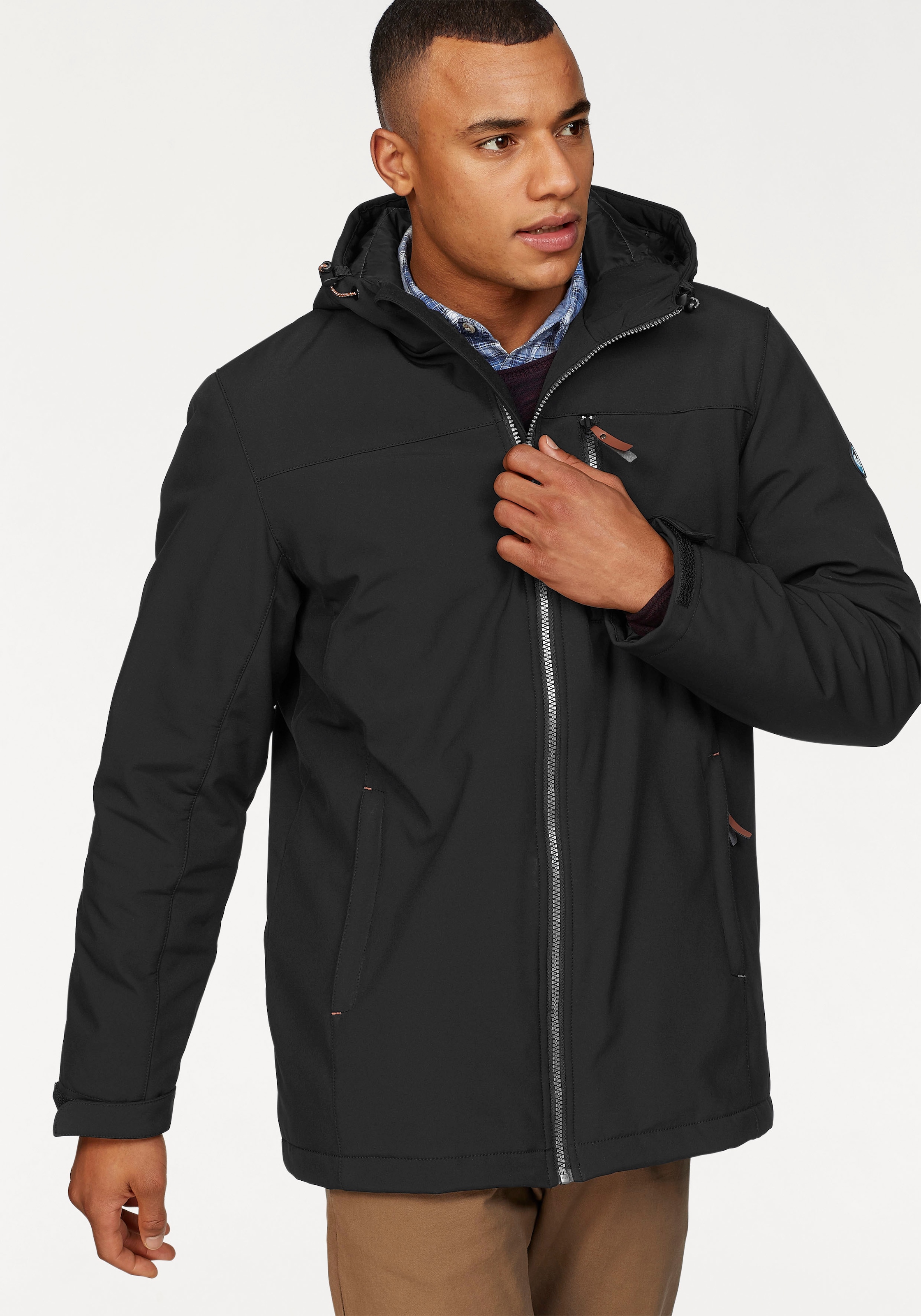 Polarino Winterjacke mit Kapuze atmungsaktiv,  wasserabweisend,  winddicht