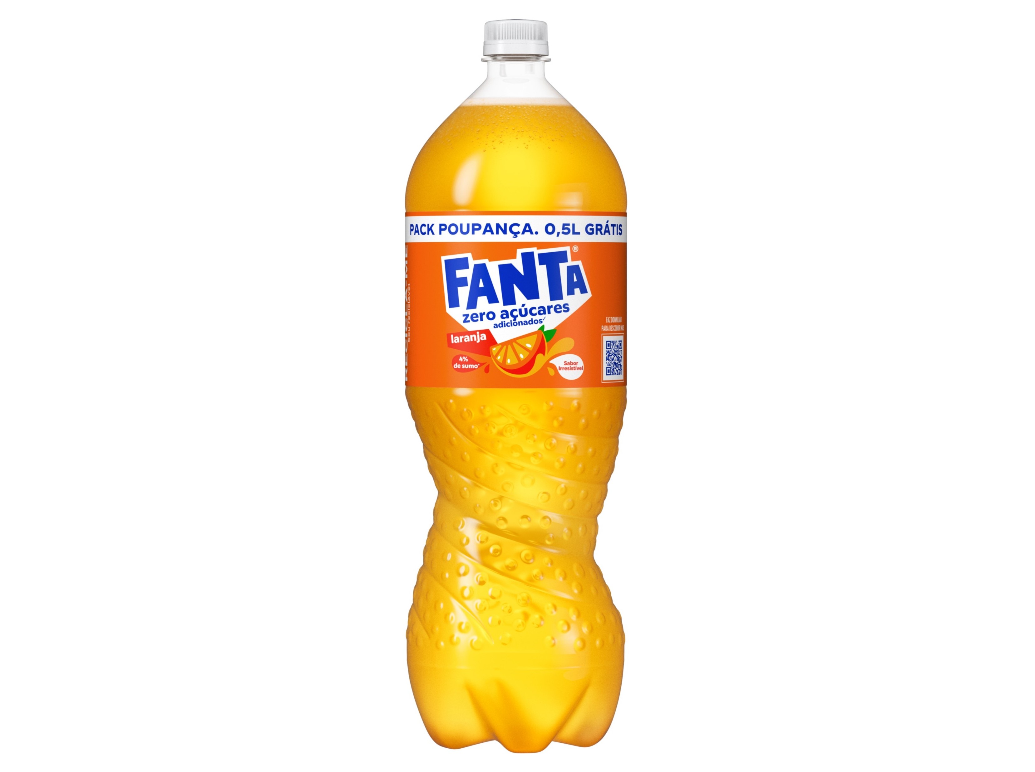 REFRIGERANTE C/ GÁS FANTA ZERO LARANJA 1.5L 0.5L GRÁTIS