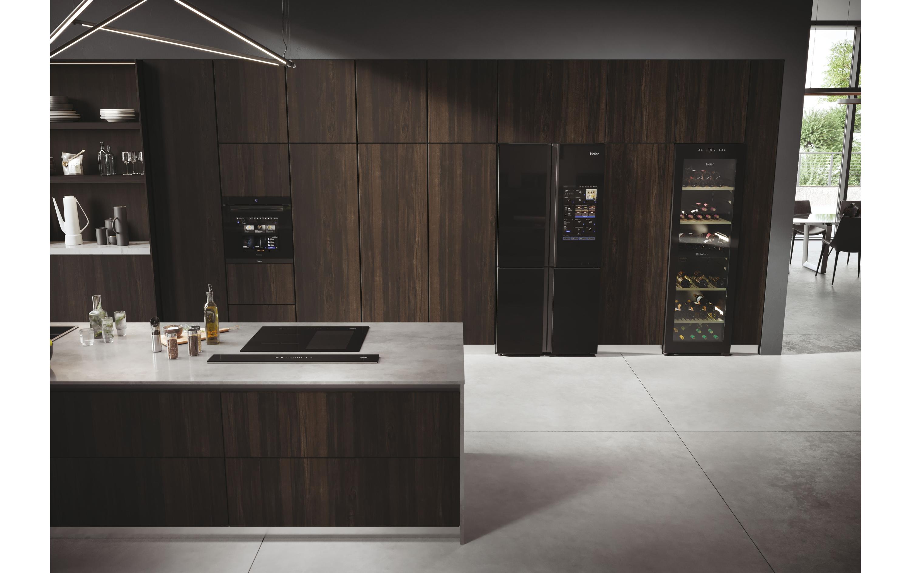 Weinklimaschrank HWS236GDGU1 Schwarz, Rechts, Wechselbar<br>Freistehender Weinkühlschrank