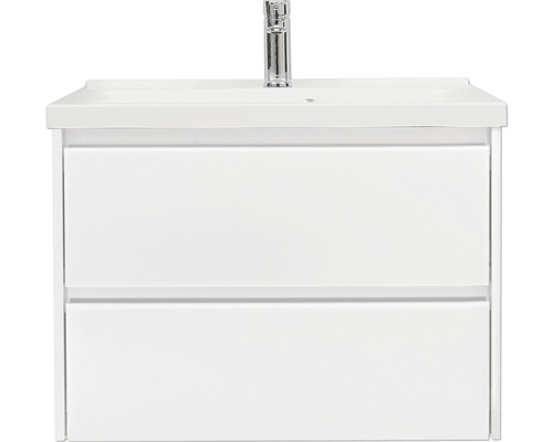 Onderkast 3261 wit mat met glazen front BxHxD 75 x 52,9 x 42 cm