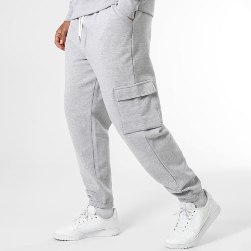 Ensemble Sweat Capuche Et Pantalon Jogging Cargo 1070546 Gris Chiné