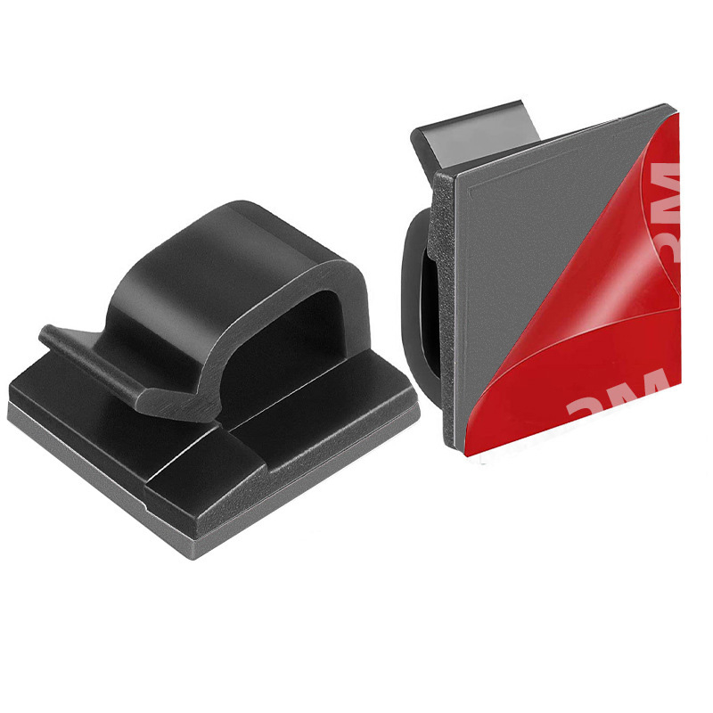 (30er Set) Selbstklebende Kabelhalter Vielzweck Kabelführung Organizer Clips - Schwarz
