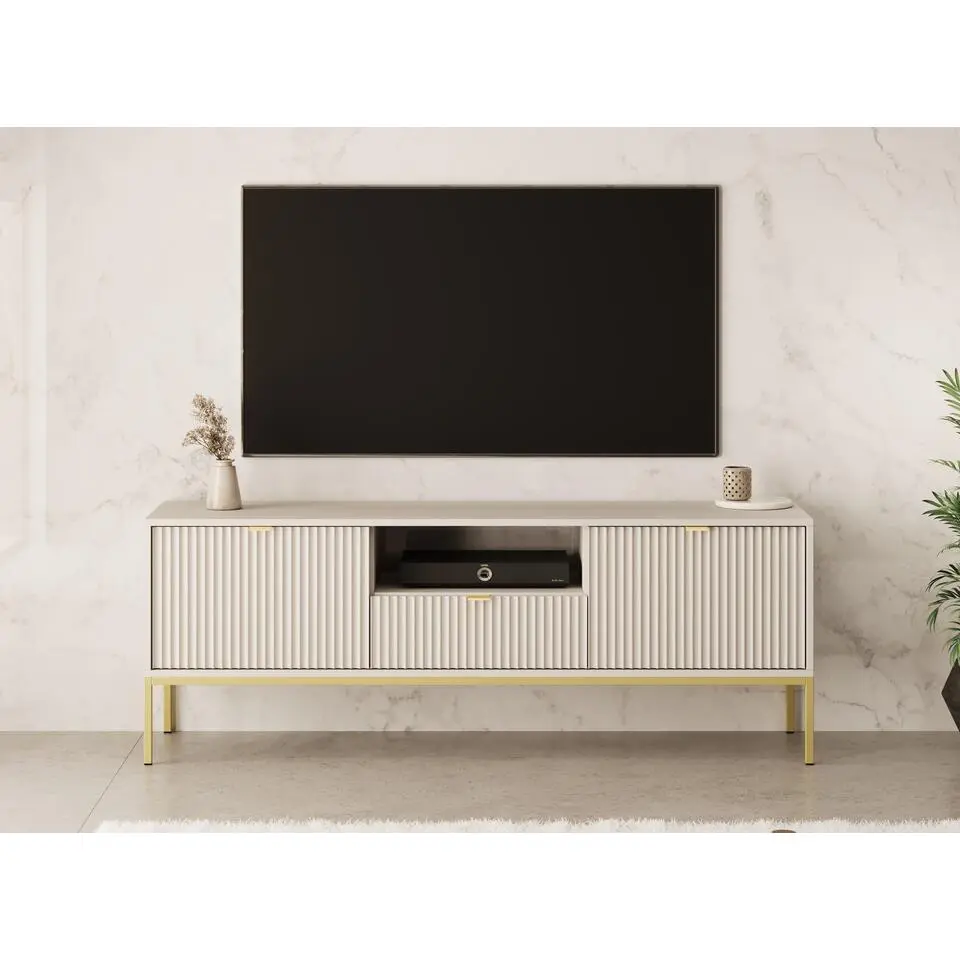 Meubella - TV-Meubel Navil 2 - Beige - 154 cm