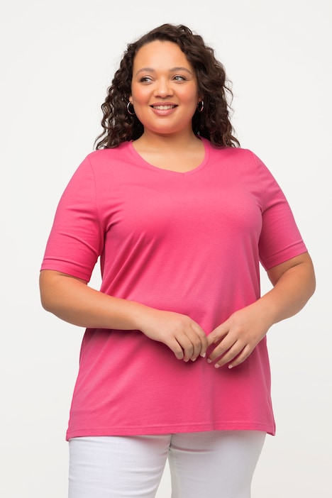 T-Shirt, A-Linie, V-Ausschnitt, Halbarm