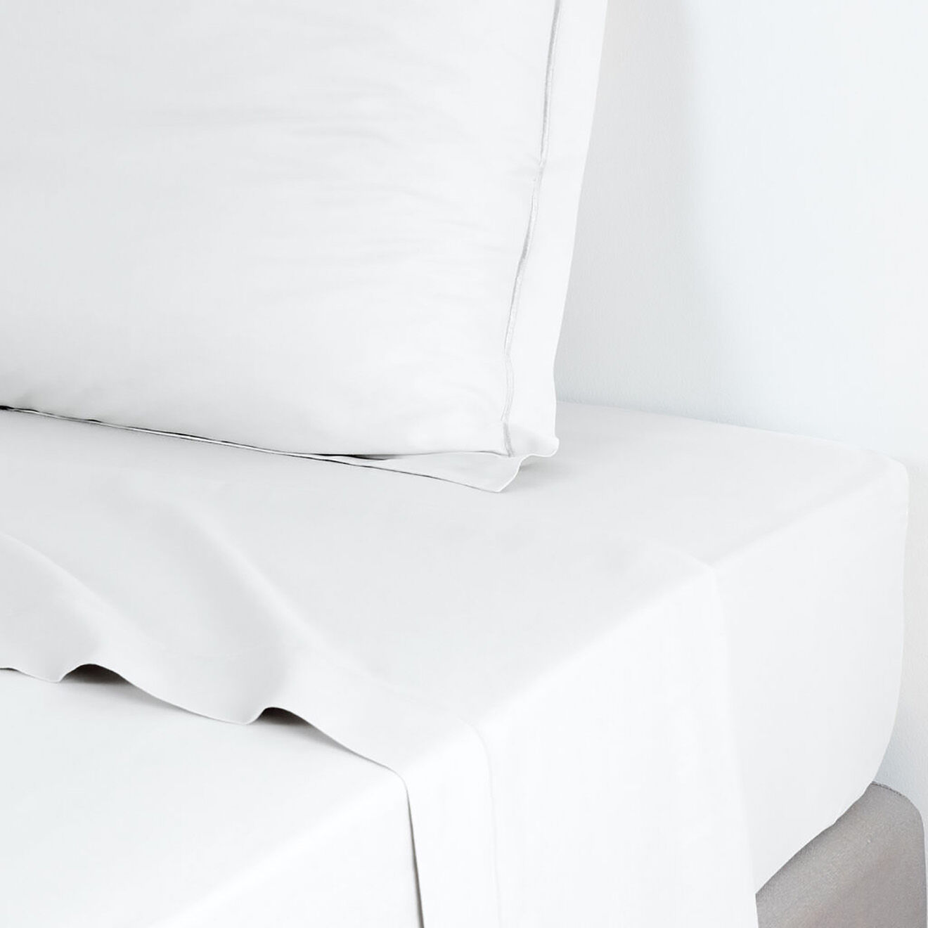 Febronie Drap plat 100% Satin de Coton Julia blanc