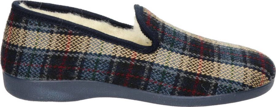 Nelson Home geruite pantoffels blauw multi