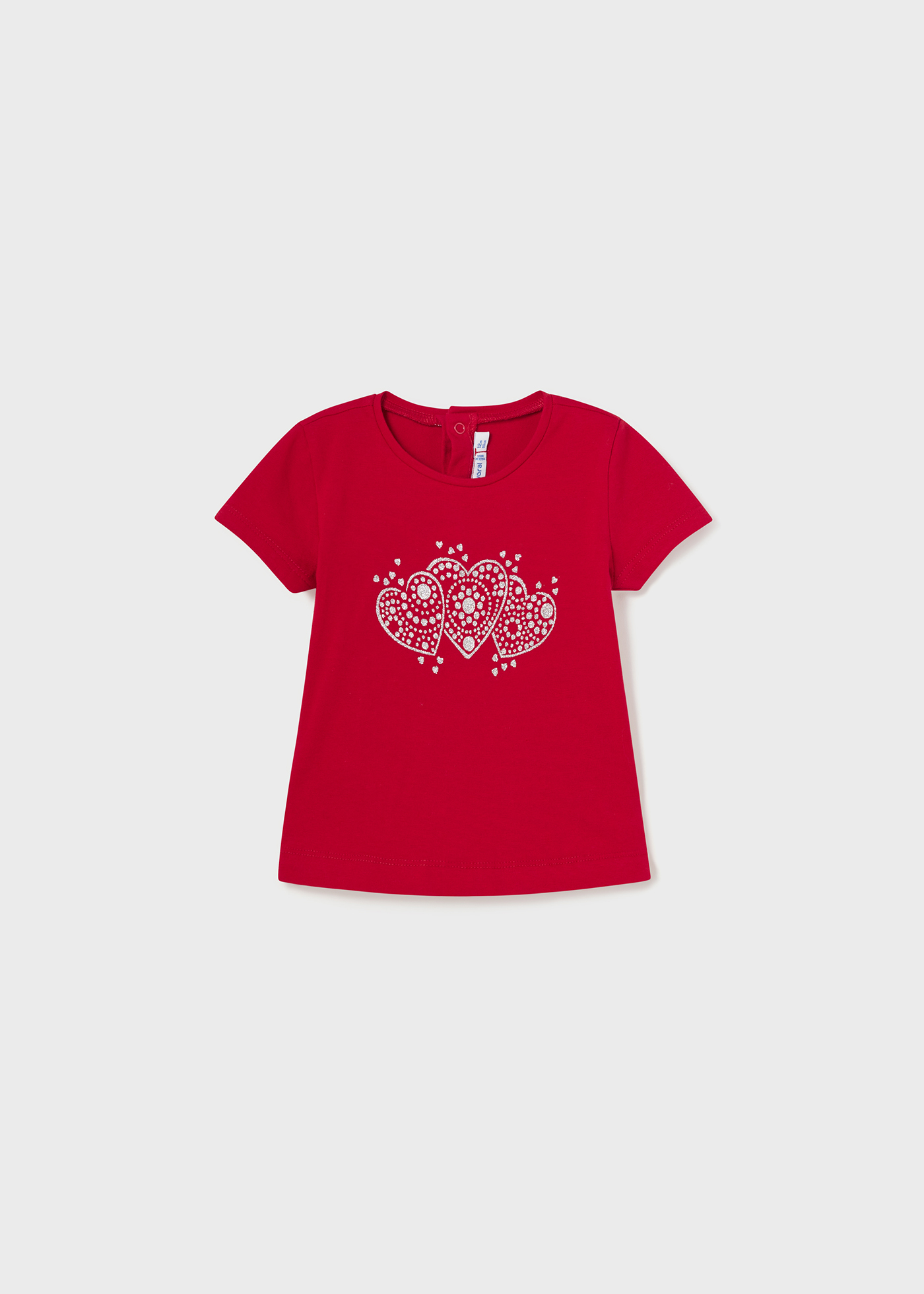 Camiseta de manga curta em algodão sustentável para bebês