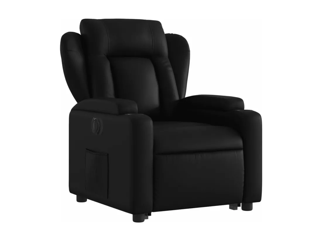 Fauteuil inclinable électrique noir similicuir