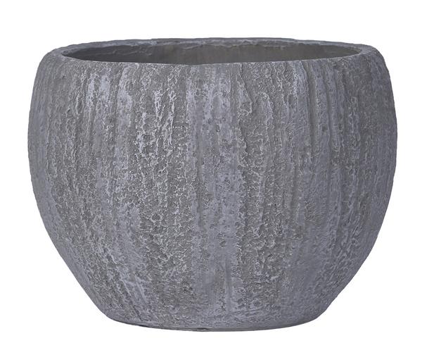 Dehner Kunststein-Topf Belfast, bauchig, grau