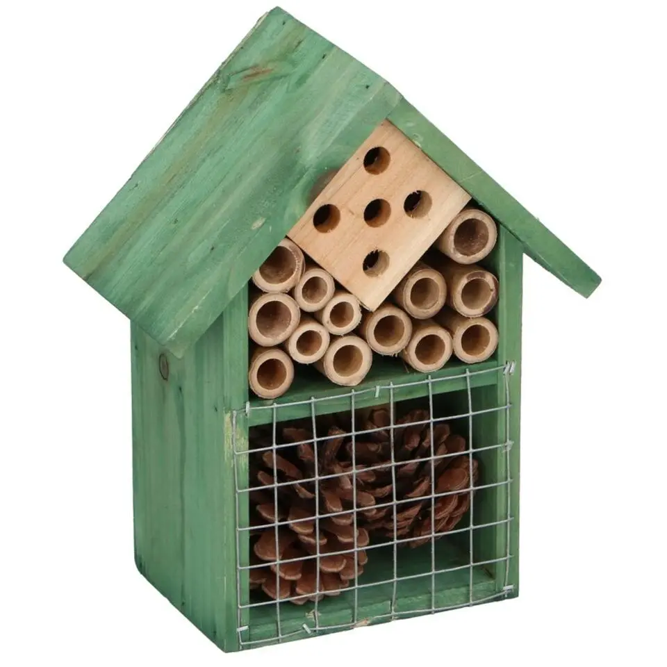 Lifetime Garden Insectenhotel - groen - hout - 19 cm