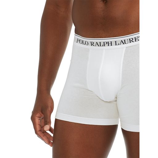 Ralph Lauren Stretch-Cotton 3-pak Boxershorts, White, XL