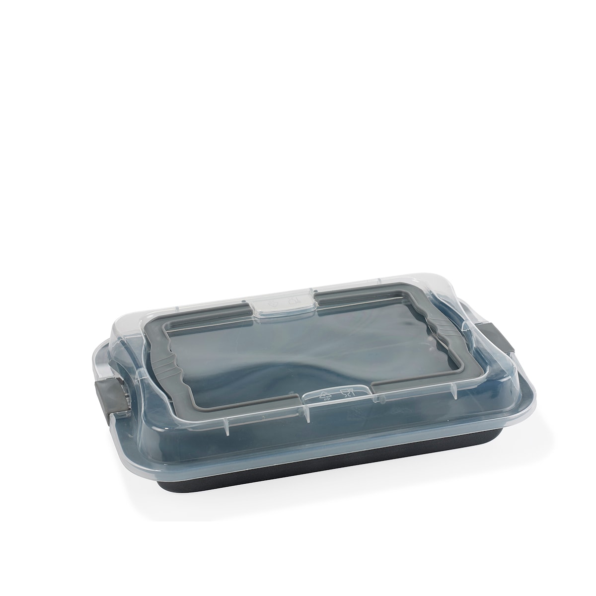 Funktion w/lid Frying dish 36,0 x 23 cm Grey