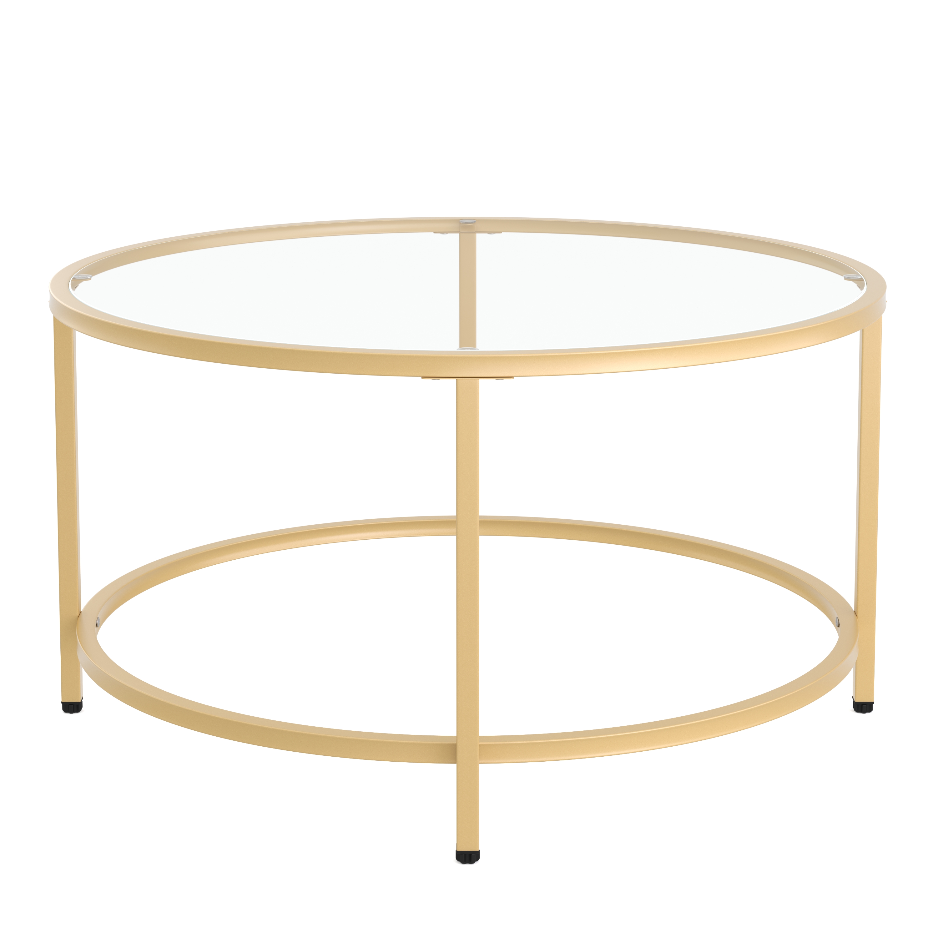Beistelltisch Glas TYRO rund 84 cm gold