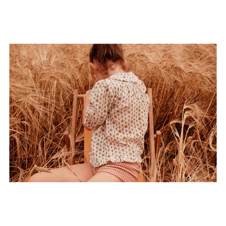 Emile et Ida Blouse Brodée Fleurs | Ecru